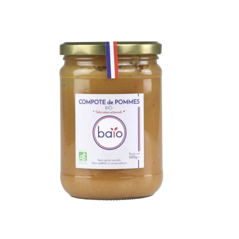 Compote de Pomme Sans Morceaux BAIO : Douceur Naturelle et 100% Bio